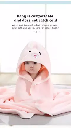 Animal dos desenhos animados do bebê recém-nascido com capuz Toalha de banho Coral Fleece, roupão absorvente, envoltório cobertor, menina, menino, 0-12 meses na internet