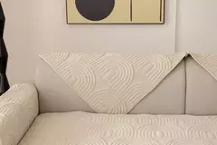 Luxo Chenille Sofa Cover para sala de estar, tapete anti-derrapante, almofada do sofá, toalha, Anti-Cat Scratch, Jacquard, Chaise Longue, 1Pc - comprar online