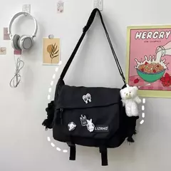 Bolsa de Ombro de Nylon Grande Capacidade, Bolsas Crossbody para Adolescente, Bolsa Mensageiro para Estudante, Mochilas escolares-mw