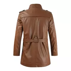 Inverno casaco de lã grossa casaco de couro longo outwear moda quente casual vintage roupas para homem steampunk biker jaqueta - Wolf Magazine