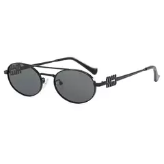 Double Beam Retro Sunglasses para homens e mulheres, Y2k Punk Oval Sun Glasses, Ladies Alloy Legs Eyewear, UV400, Nova Moda, 2022 - comprar online