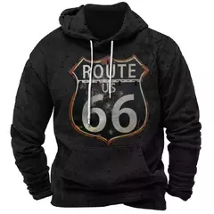 Homens e mulheres Route 66 3D Print Hoodies, moletons vintage, fatos de treino, roupas masculinas, moda - comprar online