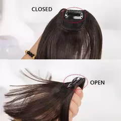Sintético Falso Franjas Clip-In Extensões De Cabelo, perucas Resistentes Ao Calor, Franja Invisível, Cabelo Falso, Acessórios De Cabelo - loja online