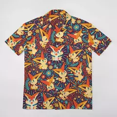 Camiseta havaiana masculina de manga curta, estampa de ovelha 3D, roupas de praia soltas, camisas grandes, verão