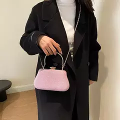Saco de noite luxuoso para mulheres, alto design, banquete de festa, saco de glitter para senhoras, embreagem do casamento, bolsa de ombro, bolsa de corrente, marca