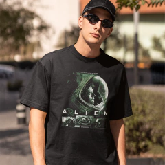 Aliens-camisetas extragrandes para homens, Aliens Predator Horror Movie Tops, tops de algodão, grande gráfico para estrangeiros, misterioso Venomorph, tamanho grande - comprar online