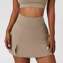 Conjunto de saia de ioga para mulheres, treino de ginástica, sutiã de ombro feminino de cintura alta, sutiã de tênis feminino - Wolf Magazine