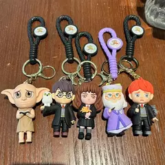 Harry potter chaveiro pingente figura bonito mágico pvc saco boneca potter ron weasley pingente casal carro chaveiro criança aniversário gif - comprar online