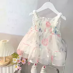Vestido de princesa rosa para meninas de 0 a 3 anos, vestido de verão com arco e asas para festa de aniversário - comprar online