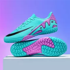 Sapatos de futebol ultraleves longos dos homens, grampos respiráveis, botas de futebol indoor, tênis de treinamento, venda quente, novo, transporte da gota