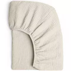 Conjunto de cama de algodão para bebê recém-nascido, cor lisa, musselina, berço cabido folha, lençol berço
