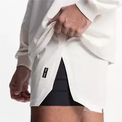 Shorts masculinos de corrida respirável de secagem rápida, calções de treino de basquetebol para ginástica, calças curtas para exercícios 2 em 1, novo verão, 2024 - loja online