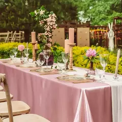 Retângulo casamento cetim toalha de mesa 57x10 2 polegada brilhante suave cobertura de mesa de seda para banquete de casamento aniversário mesa de jantar decoração na internet