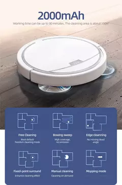 Imagem do Aspirador Robô Inteligente Sem Fio, Multifuncional, Super Silencioso, Esfregando a Vácuo, Umidificador, Uso Doméstico, Novo