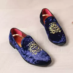 Sapatos de couro de camurça para homens, sapatos de casamento, sapatos baixos Oxford, mocassins bordados, tamanho grande, alta qualidade, designer, luxo, festa - Wolf Magazine