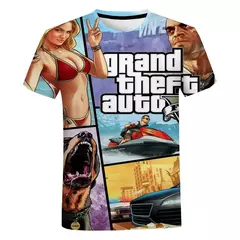 Camiseta para jogo GTA para homens e mulheres impressa em 3D, manga curta, extragrande, casual, moda Harajuku, verão, novo - Wolf Magazine