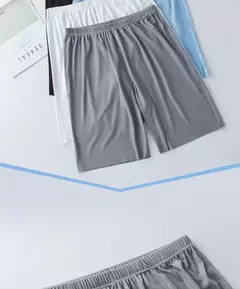 Imagem do Pijama solto masculino de manga curta, roupa caseira, camiseta, shorts esportivos e de lazer, terno tamanho grande, 4x menino, 2 peças por conjunto