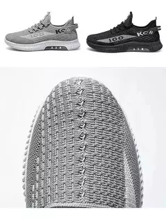 Sapatos casuais de trabalho de baixo nível antiderrapante com sola macia, sapatos de malha respirável, pano de primavera e outono - loja online