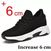Sapatilhas para homens com aumento de altura, sapatos de elevação respiráveis, palmilha mais alta, 6cm, 10cm, verão