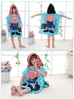 Toalha de banho com capuz Quick Dry para crianças, roupão Quick Dry, toalhas de poncho para desenhos infantis, coberturas de microfibra, 80-130cm na internet