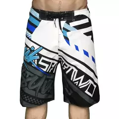 Imagem do Calções de natação masculinos na moda de bain homme bermuda água praia shorts calças de secagem rápida havaiano praia férias wear