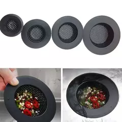 Filtro de pia de aço inoxidável com alça, preto Anti Tampo, Armadilha de malha, limpeza do cabelo, filtro de drenagem, cozinha, acessórios do banheiro - comprar online
