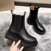 Botas de joelho espessadas para mulheres, salto quadrado longo, botas de motocicleta retrô, preto e branco, novo, inverno, 2024
