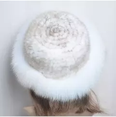 Chapéu de pele de vison genuíno para mulheres gorro de malha natural de luxo chapéu de malha artesanal pele de raposa real moda inverno quente, novo
