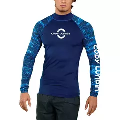 Cody lundin camisa de manga longa dos homens upf 50 + proteção uv protetor solar moletom para caminhadas correndo treino nadar surf rash gaurd