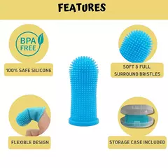 1pc cão super macio pet dedo escova de dentes limpeza mau hálito cuidados não tóxico silicone escova de dentes ferramenta cão gato suprimentos - comprar online