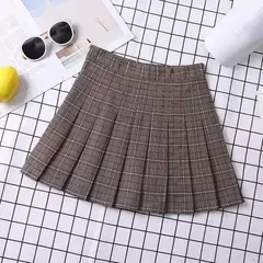 Minissaia plissada xadrez feminina, roupas pré-femininas, estética elegante e chique, linha A, estilo coreano, verão, 2022, feminina - comprar online