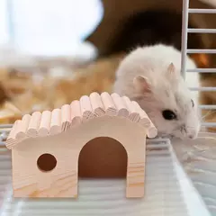 Portátil de madeira Dormir Camas, anti-ácaro, pequeno animal Cozy House, Hamster Montagem Cottage, Pet Supplies na internet