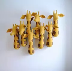 3D Animal Wall Mount for Children, Stuffed Toys for Kids, Nursery Wall, Home Decor Acessórios, Presentes de aniversário, Zebra, Elefante, Girafa - comprar online