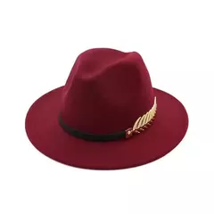 Grande feltro Trilby Fedora para mulheres, chapéu de aba larga para senhoras, boné jazz, gangster vintage - comprar online