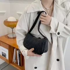 Bolsa de axilas de couro PU para mulheres, bolsa casual, bolsas de ombro femininas, luxo - comprar online