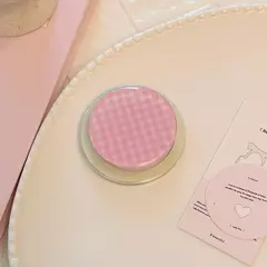 Imagem do Gingham suporte magnético para telefone, para iphone 16 15 14 13 12 fofo pastel magsafe pop soquete estilo suporte para meninas adolescentes