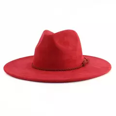 Chapéu Fedora de camurça para homens e mulheres, chapéu de feltro, Fedora clássico, chapéu de igreja, jazz, outono, inverno, 9,5 cm