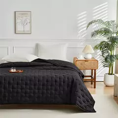 Imagem do Conjunto de colcha acolchoada branca, capa de cama fina com fronha, cáqui sólido, EUA, Reino Unido, tamanho AU, cobertor de colcha de verão, cama de hotel, 2/3 peças