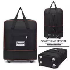 Mala Oxford Dobrável Expansível Unisex, Bagagem Portátil com Rodas, Mala de Rolamento, Transportador Aéreo, Bolsa de Viagem, Novo - Wolf Magazine