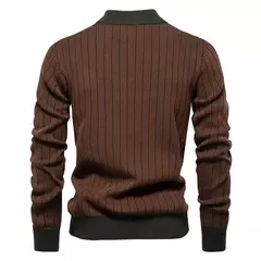 AIOPESON-pulôver de algodão com decote simulado masculino, suéter descascado quente masculino, novo design, outono e inverno - comprar online