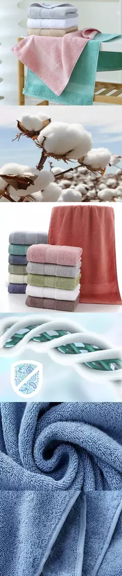 Toalha de banho para adultos, 100% algodão puro, absorvente macio, ultra macio e altamente absorvente, use banho de mão e rosto