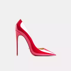 Bombas de couro genuíno para mulheres, fundo vermelho, dedo apontado, salto alto, estilete elegante, sapatos femininos, tendência luxuosa, 44, 2024 - Wolf Magazine