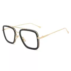 Tony Stark Iron Man Sunglasses, Quadros quadrados do metal do vintage