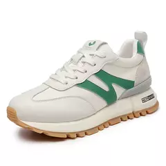 SOMILISS-Tênis de couro genuíno para mulheres, com renda, dedo do pé redondo, camurça, patchwork, casual, sapatos de grife, senhoras - Wolf Magazine