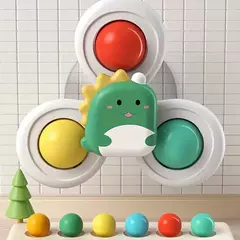 Ventosa giratória para bebê, coordenação olho-mão, treinamento educacional, banho e brinquedo de viagem, aniversário e presente de Natal, 3pcs - Wolf Magazine