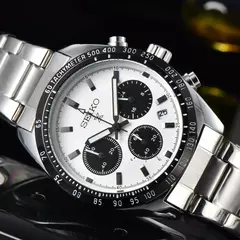 Seiko-Relógio de pulso de quartzo não mecânico masculino, cronógrafo multifuncional, negócios, casual, esportes, marca de luxo, moda, venda quente - comprar online