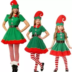 Crianças e adultos Fantasias de Elfo de Natal, Trajes de Papai Noel, Elfos Verdes, Cosplay Halloween, Novos Produtos, 2022 - comprar online