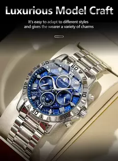 POEDAGAR-Relógio Quartz de Luxo Masculino, Impermeável, Luminoso, Aço Inoxidável, Cronógrafo, Relógio, Esportes, Homem - Wolf Magazine