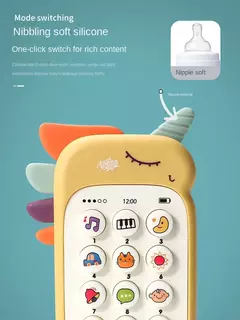 Imagem do Baby's Music Sound Phone Toy, telefone, brinquedos para dormir, simulação mordedor, educação infantil precoce, presentes para crianças