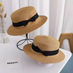 Chapéu do verão para o pai e a criança, chapéu de palha largo com viseira do sol para mulheres, praia e curso, projeto novo